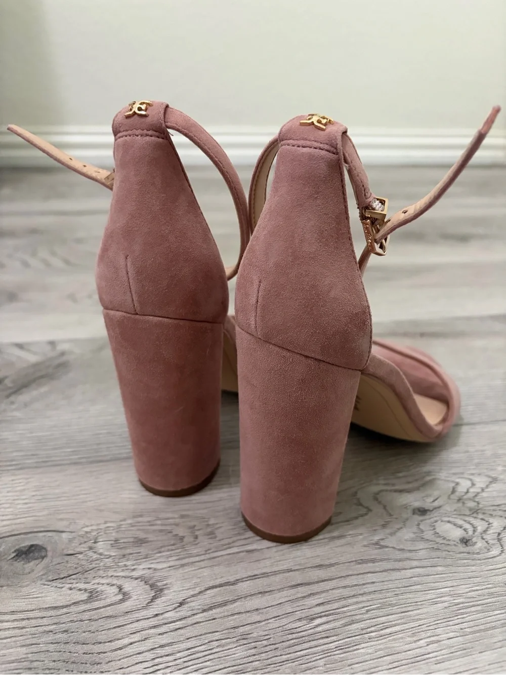 Sam Edelman Rose Suede Block Heel Sandals